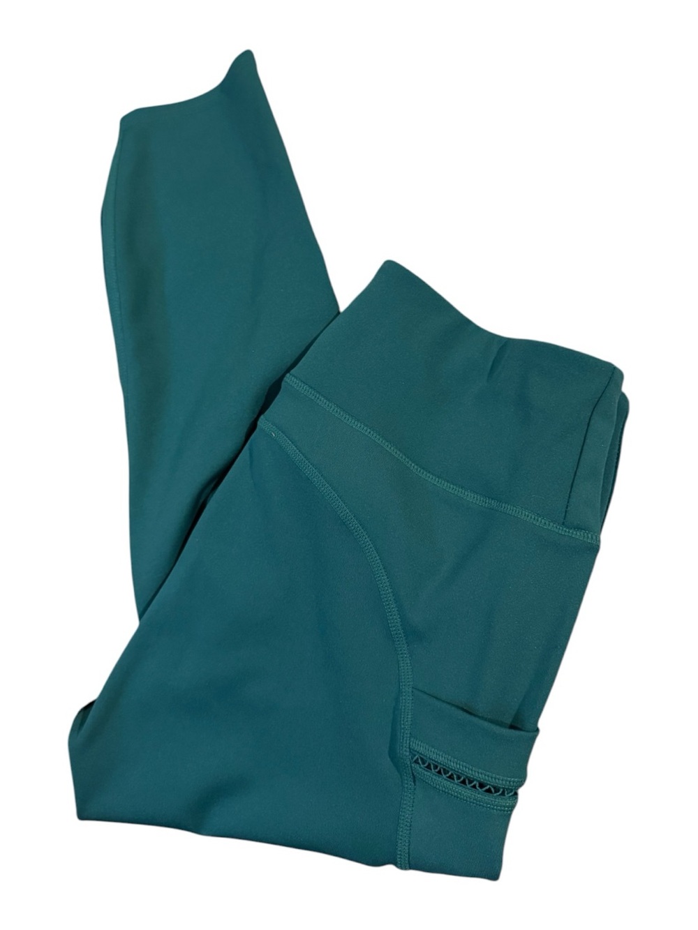 High-Waist Teal Active Leggings with Side Pocket
